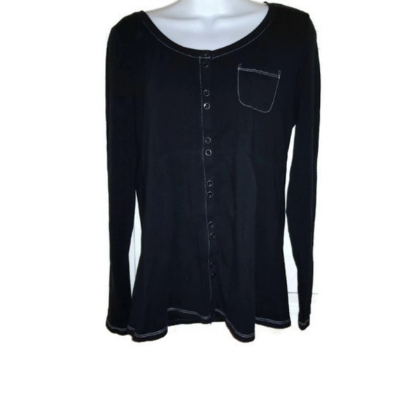 Soma Blue Button Down Sleep Shirt PJ's - Picture 2 of 8